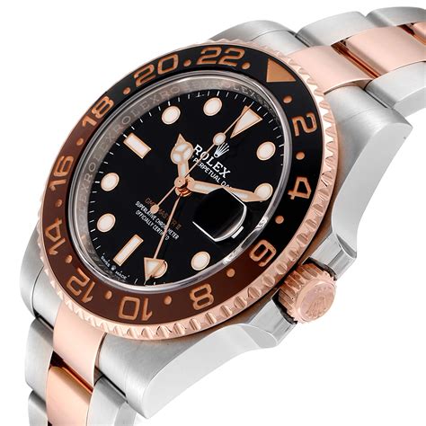 rolex master ii gmt rose gold stainless steel|rolex gmt master ii everose.